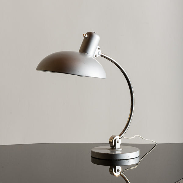 Christian Dell President Desk Lamp in Chrome and Silver Lacquer, Germany, 1930s