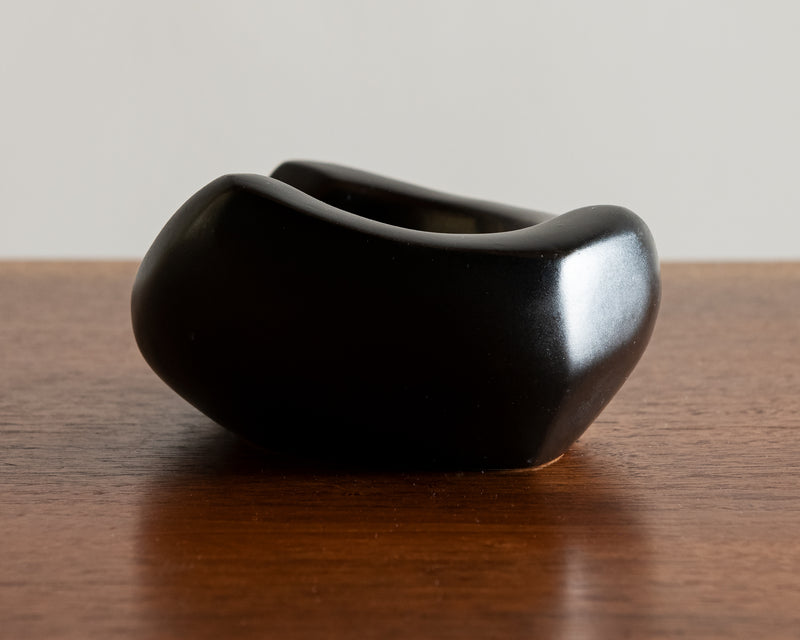 Iconic Black Ceramic Vide Poche by Georges Jouve, France, 1950s