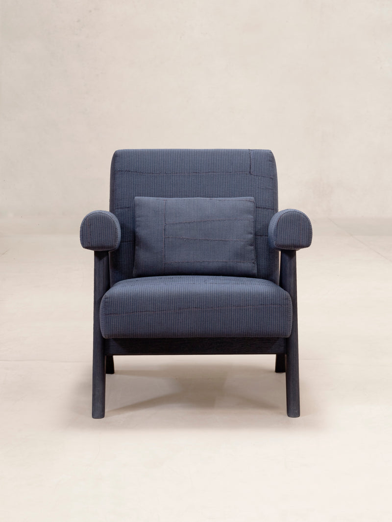 Phantom Hands Upholstered Easy Armchair in KeSa Ink Fabric