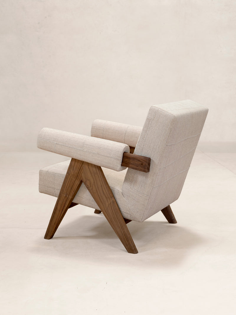 Phantom Hands Upholstered Easy Armchair in KeSa Sand Fabric