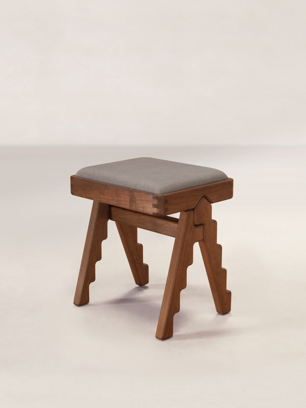 Crocodile Stool in Dark Teak