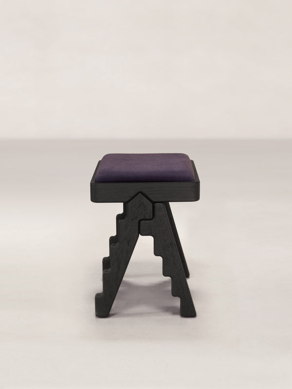 Crocodile Stool in Black Finish