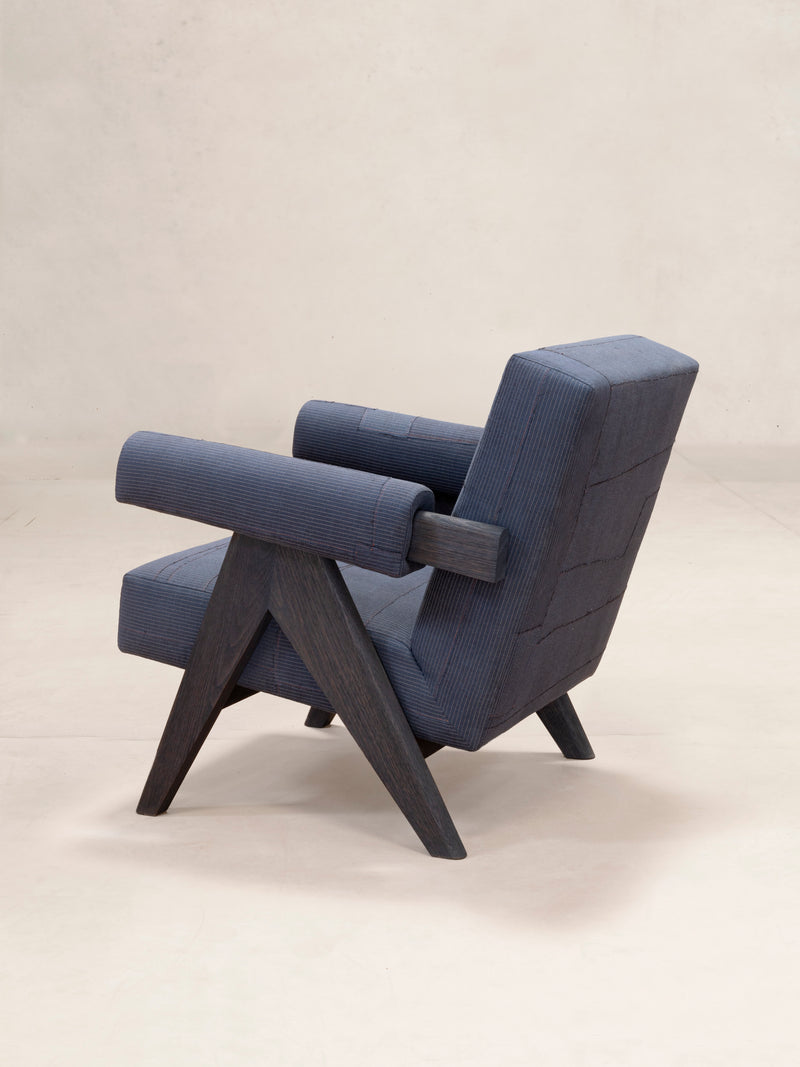 Phantom Hands Upholstered Easy Armchair in KeSa Ink Fabric