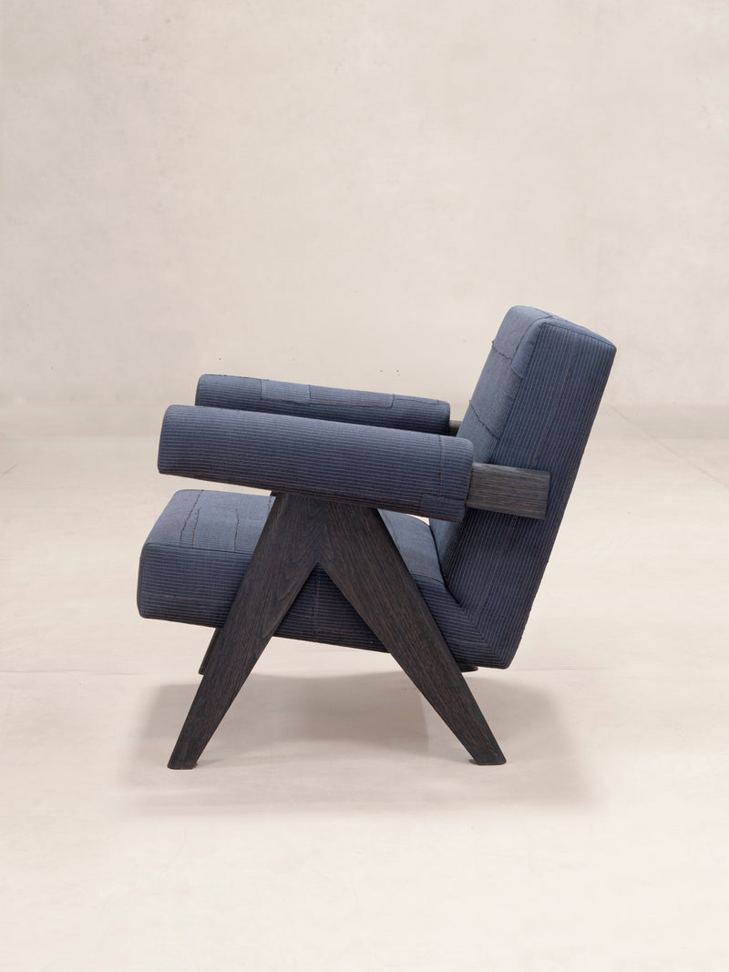 Phantom Hands Upholstered Easy Armchair in KeSa Ink Fabric