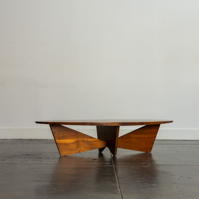 George Nakashima Widdicomb Oval Coffee Table in Walnut, 1962