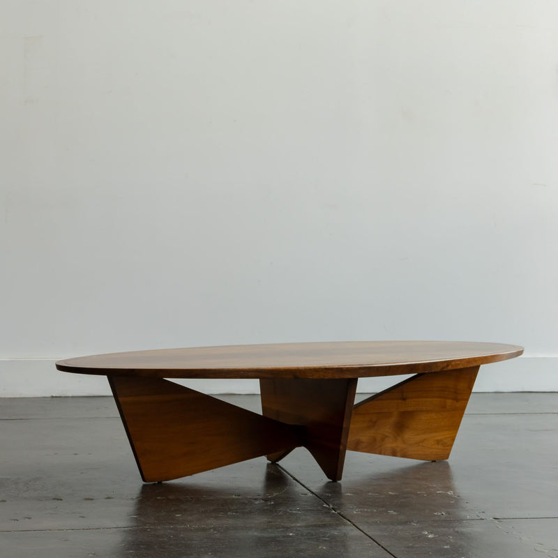 George Nakashima Widdicomb Oval Coffee Table in Walnut, 1962