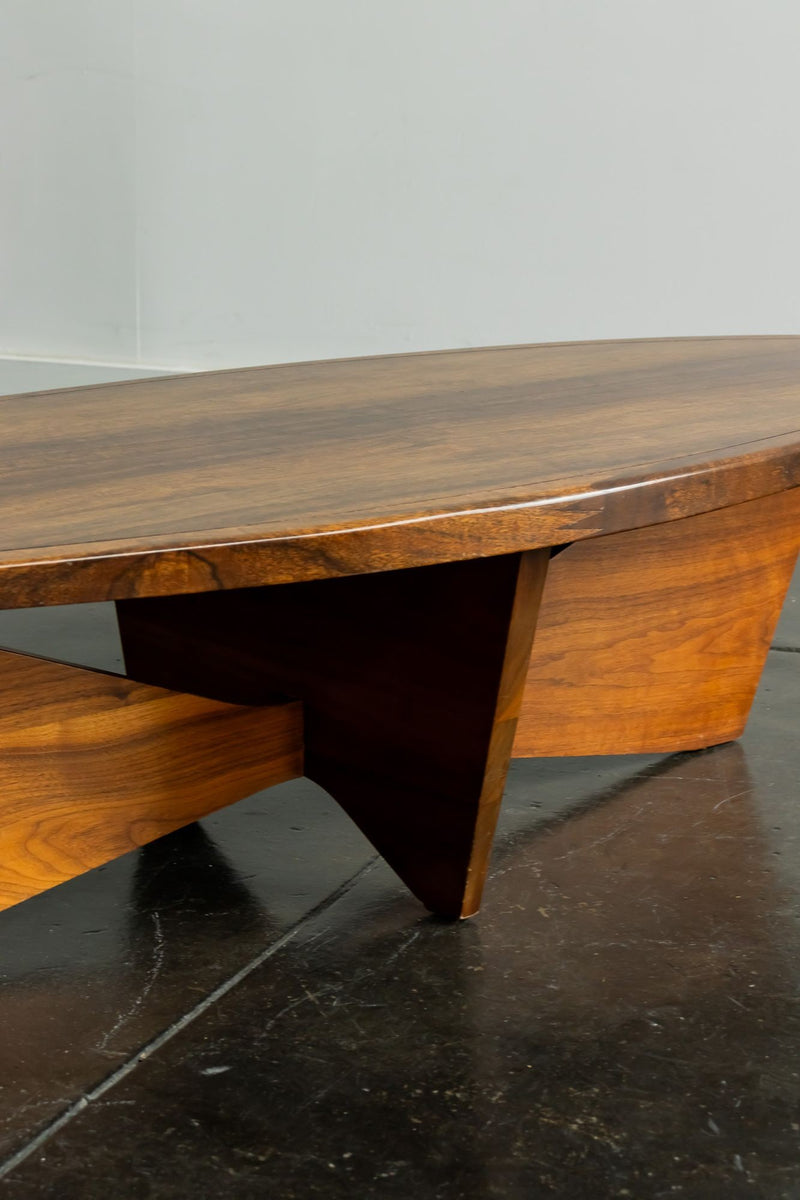 George Nakashima Widdicomb Oval Coffee Table in Walnut, 1962