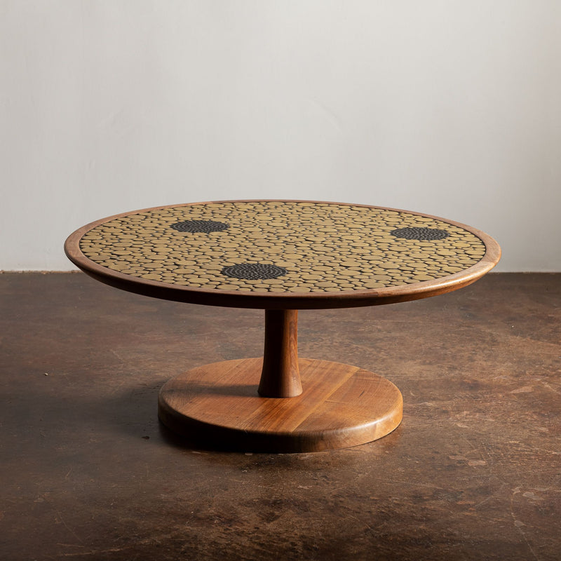 Coffee Table by Jane and Gordon Martz in Walnut and Ceramic Tile for Marshall Studios, USA, 1950s