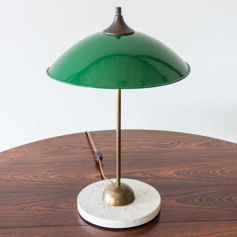 Italian Desk Lamp in Brass and Marble by Stilux, 1950s